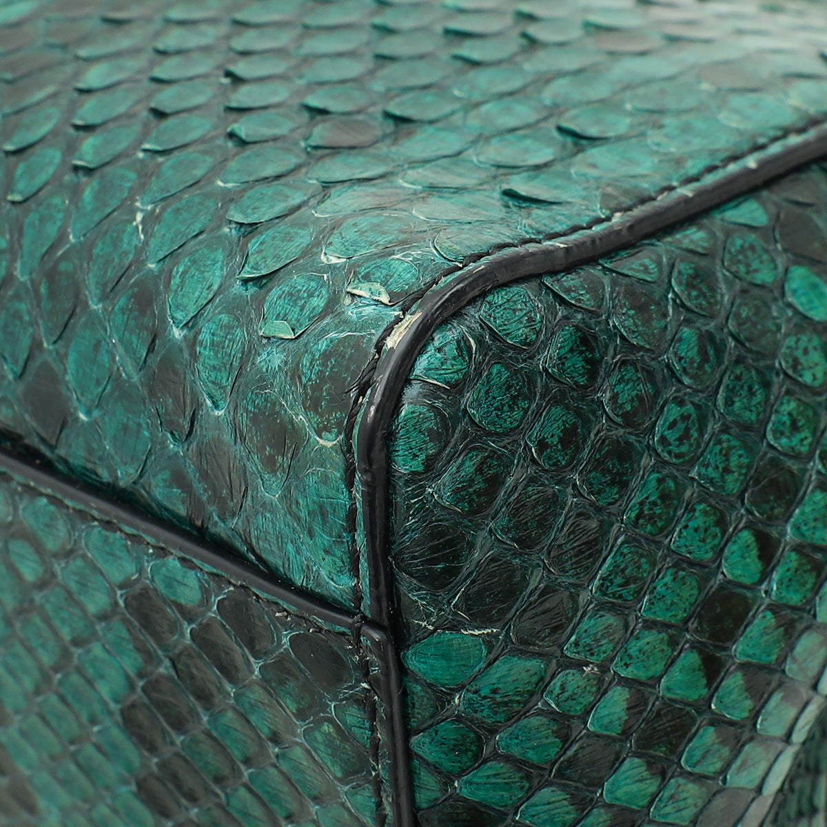 Fendi Green Python Peekaboo Mini Bag