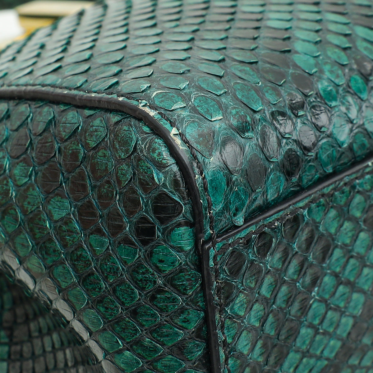 Fendi Green Python Peekaboo Mini Bag
