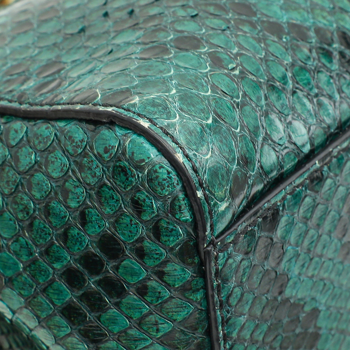 Fendi Green Python Peekaboo Mini Bag