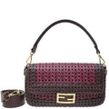 Fendi Bicolor Braided Baguette Bag