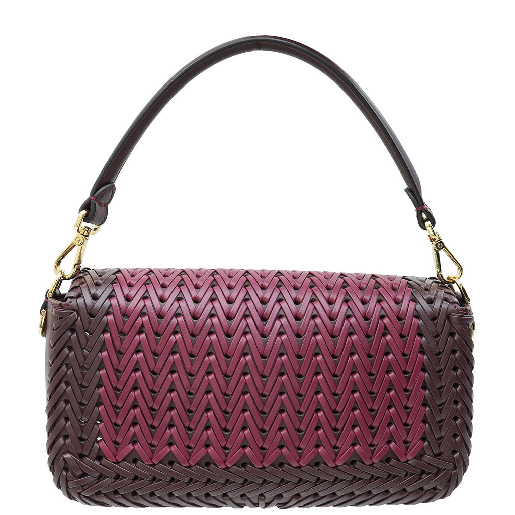 Fendi Bicolor Braided Baguette Bag