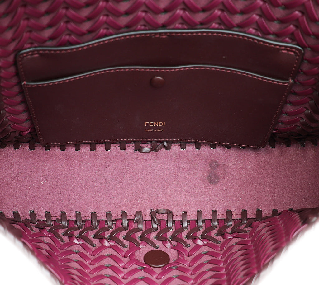 Fendi Bicolor Braided Baguette Bag