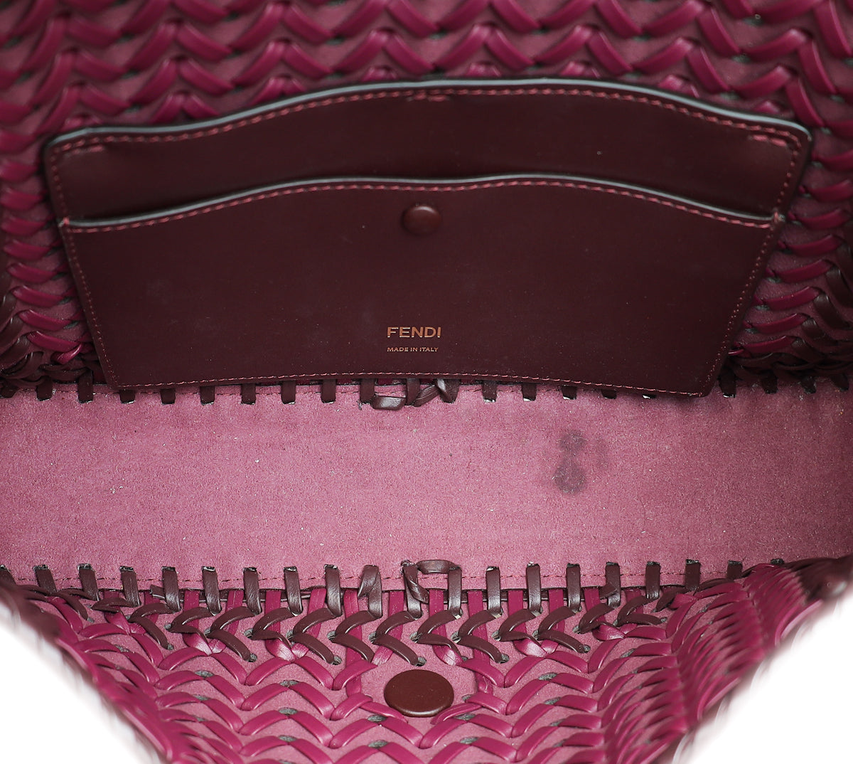 Fendi Bicolor Braided Baguette Bag