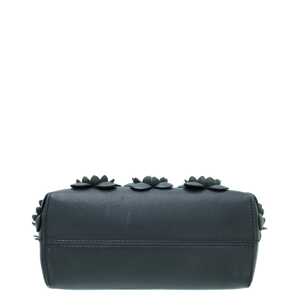 Fendi Black Flowerland Studded Mini By The Way Bag
