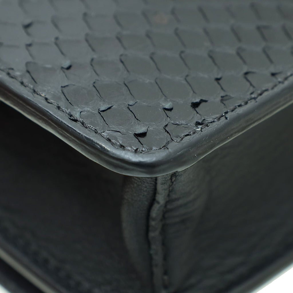 Fendi Black Tube Python Wallet On Chain