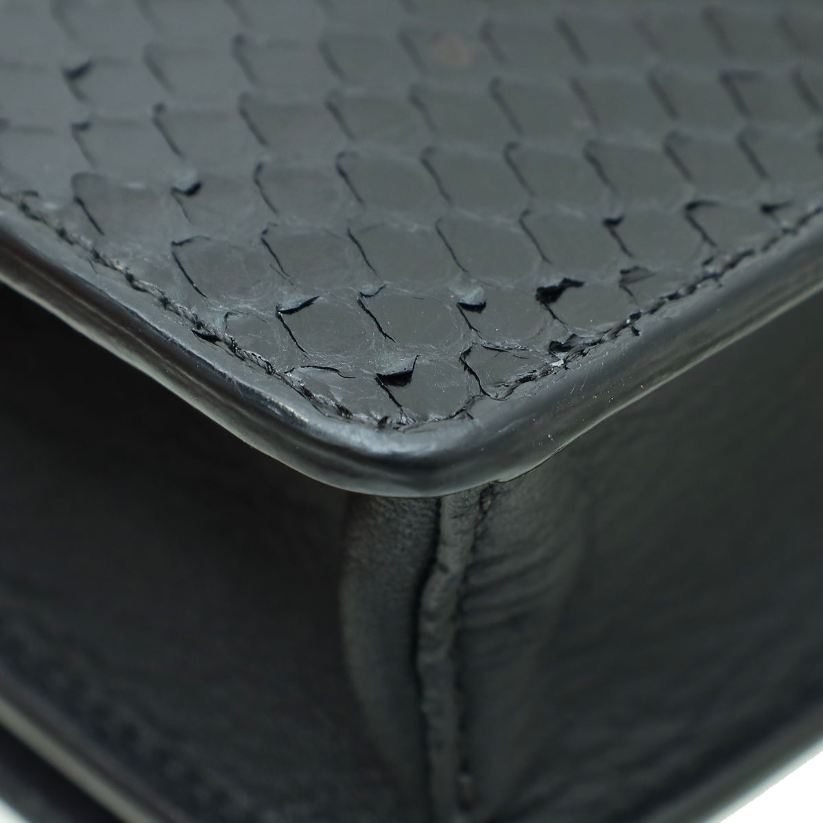 Fendi Black Tube Python Wallet On Chain