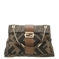 Fendi Tobacco Zucca Baguette Maxi Flap Bag