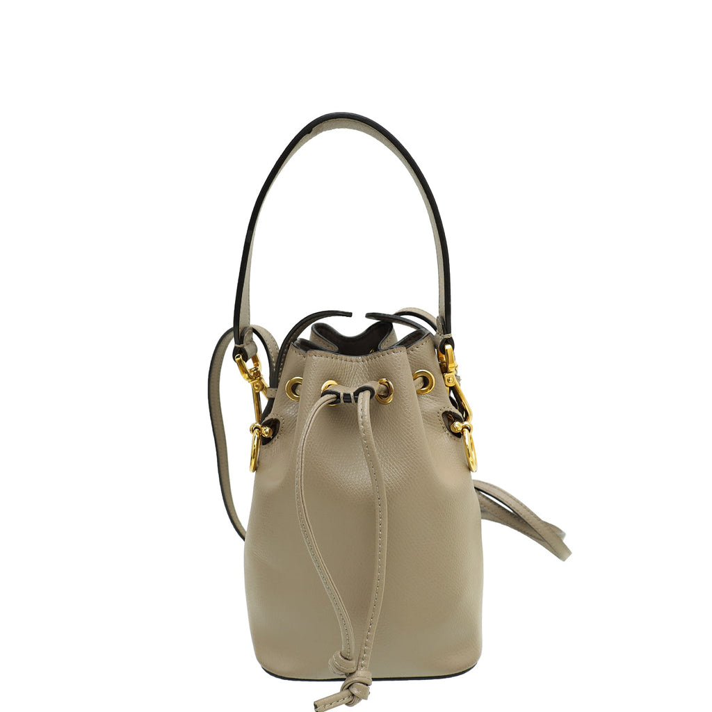 Fendi Dove Gray Mon Tresor Mini Bucket Bag