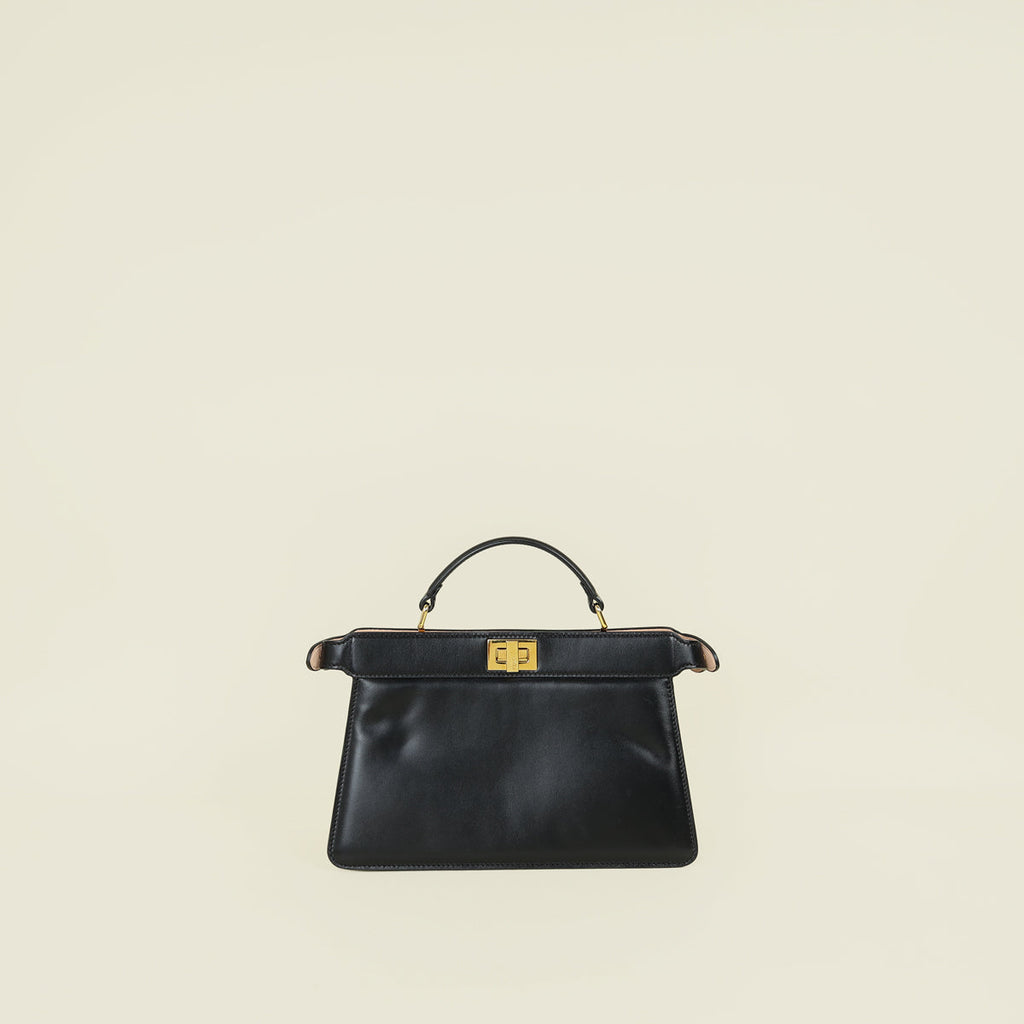 Fendi Black Peekaboo Top Handle Bag