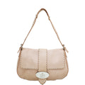 Fendi Metallic Light Pink Selleria Flap Shoulder Bag