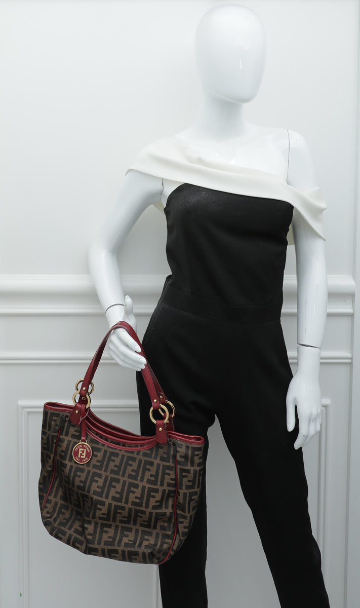 Fendi Bicolor Zucca Chef Shopper Tote Bag