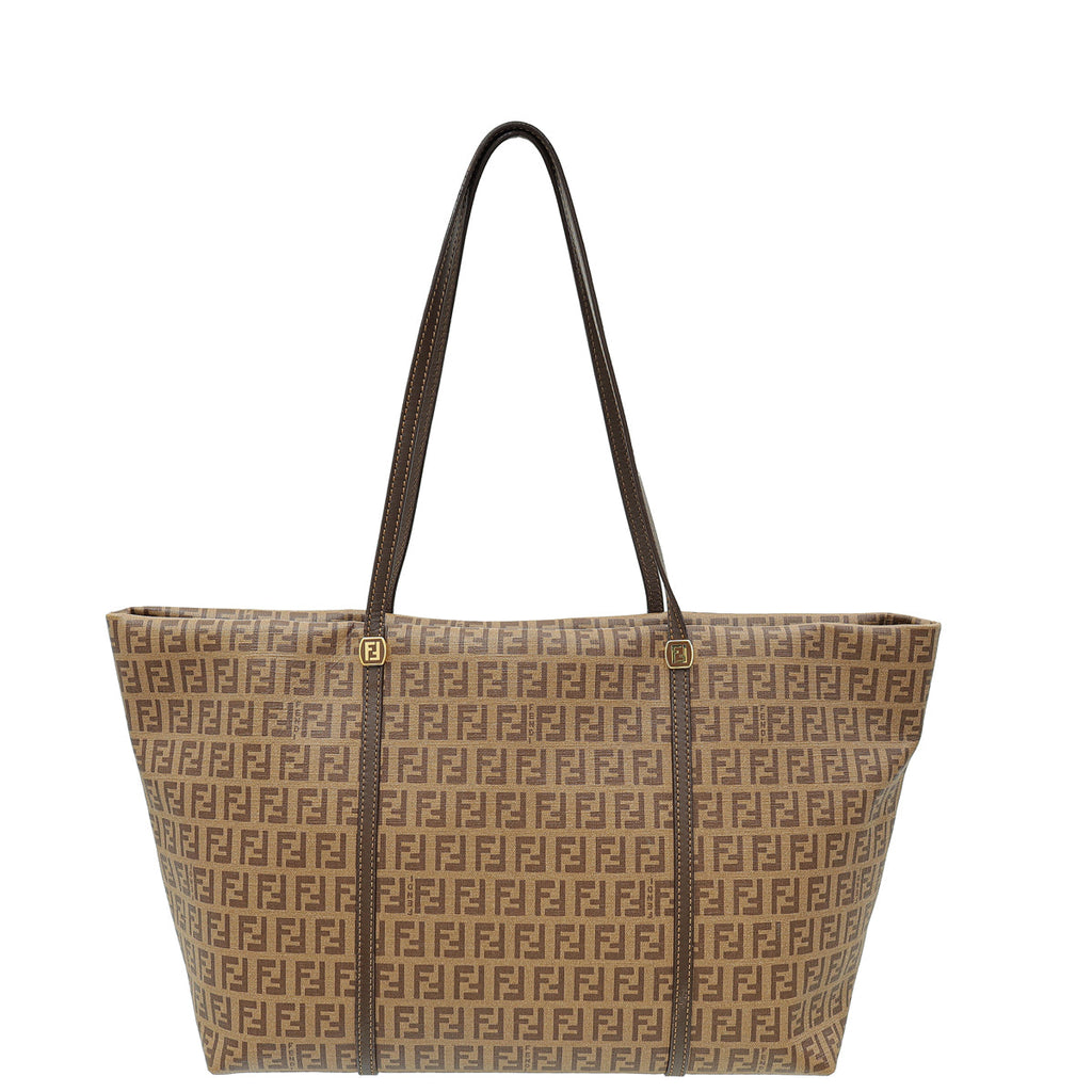 Fendi Brown Zucchino Superstar Tote Bag