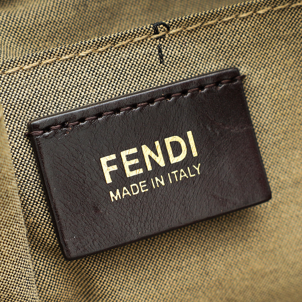 Fendi Brown Zucchino Superstar Tote Bag