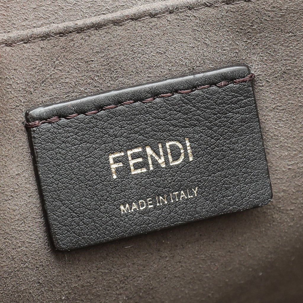 Fendi Grey Kan I F Flap Medium Bag