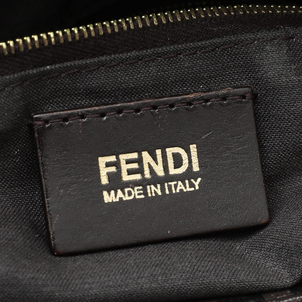 Fendi Brown Zucchino Spalmati Mama Baguette Bag