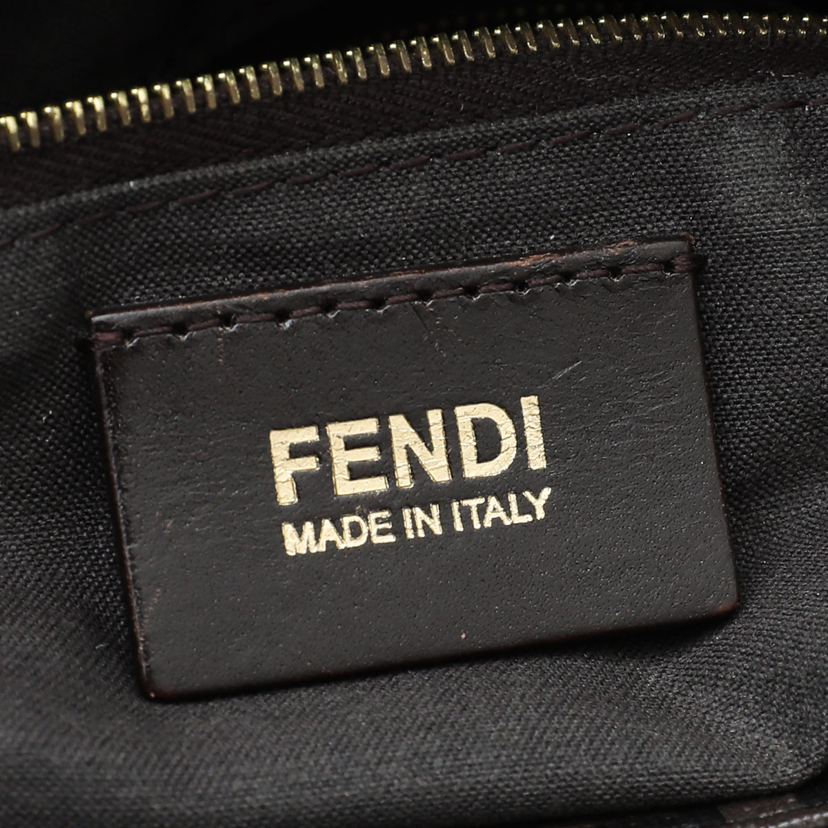 Fendi Brown Zucchino Spalmati Mama Baguette Bag