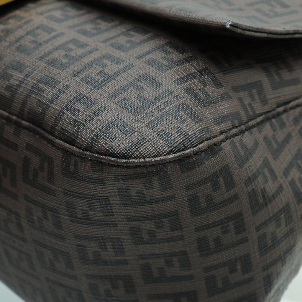 Fendi Brown Zucchino Spalmati Mama Baguette Bag