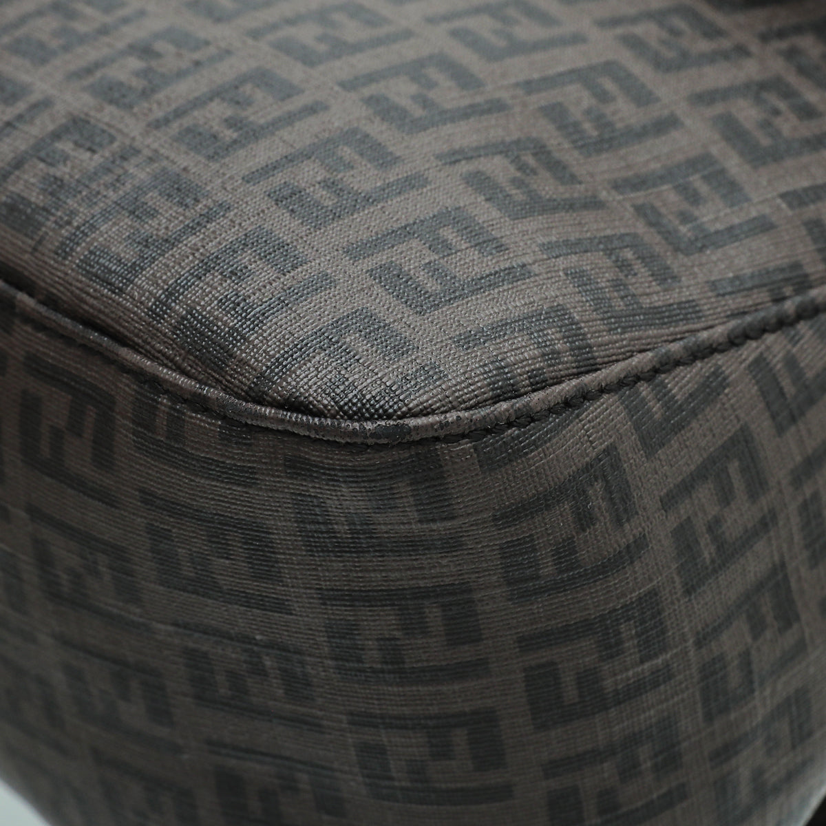 Fendi Brown Zucchino Spalmati Mama Baguette Bag