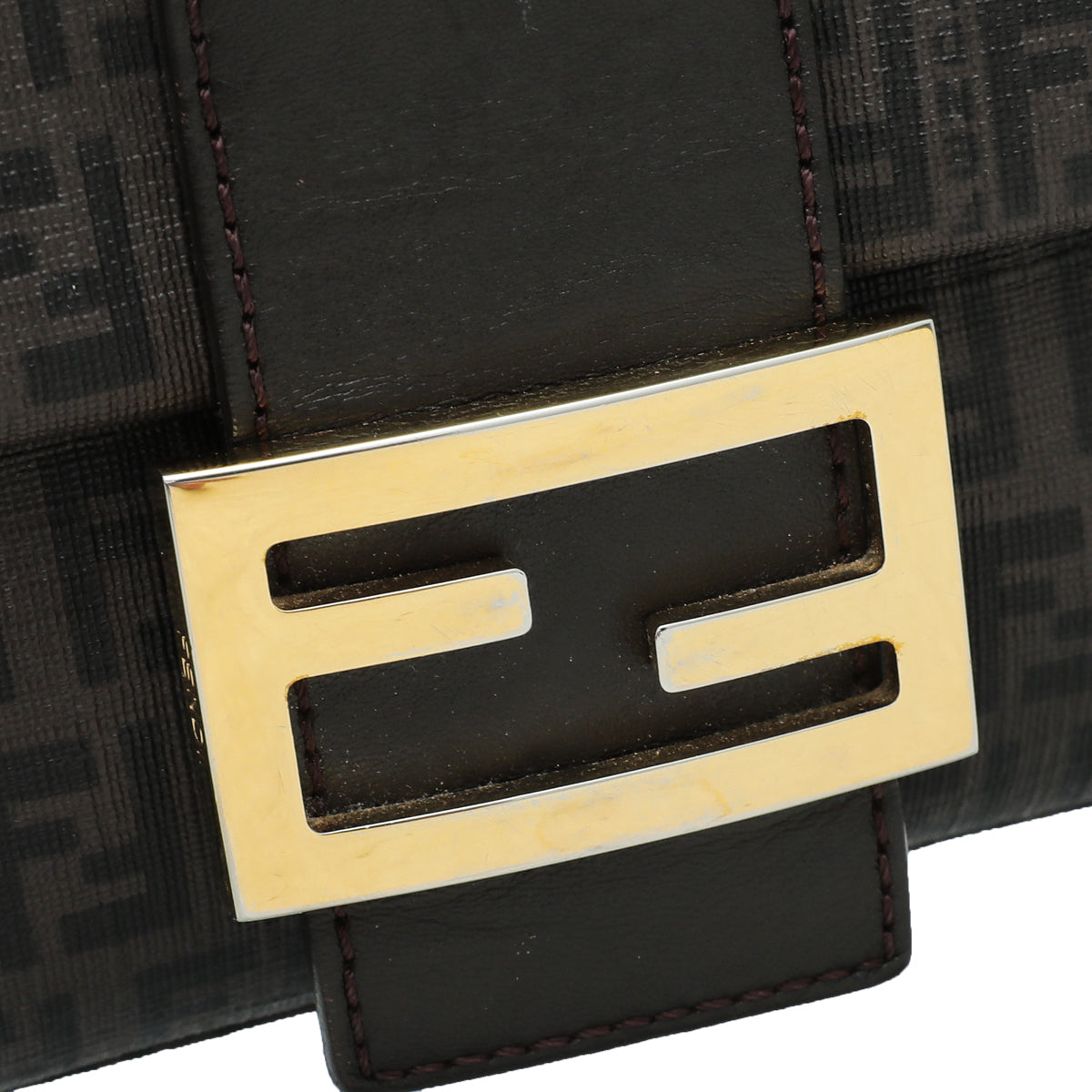 Fendi Brown Zucchino Spalmati Mama Baguette Bag