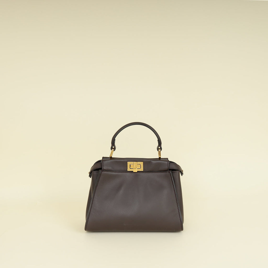 Fendi Dark Chocolate Peekaboo Mini Bag