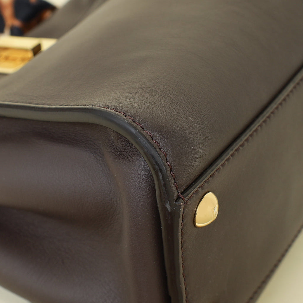 Fendi Dark Chocolate Peekaboo Mini Bag