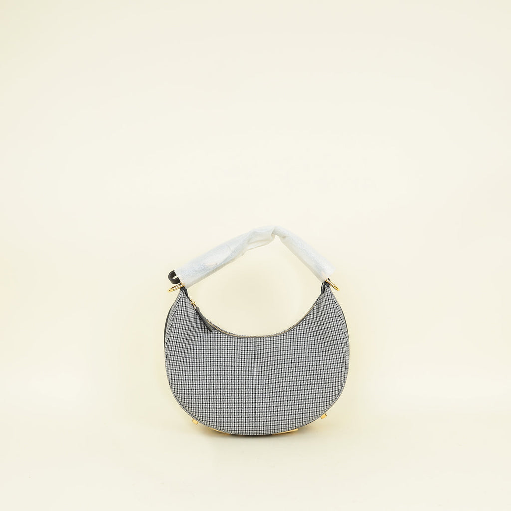 Fendi Grey Houndstooth Fendigraphy Hobo Bag