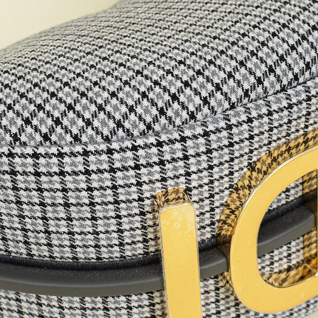 Fendi Grey Houndstooth Fendigraphy Hobo Bag