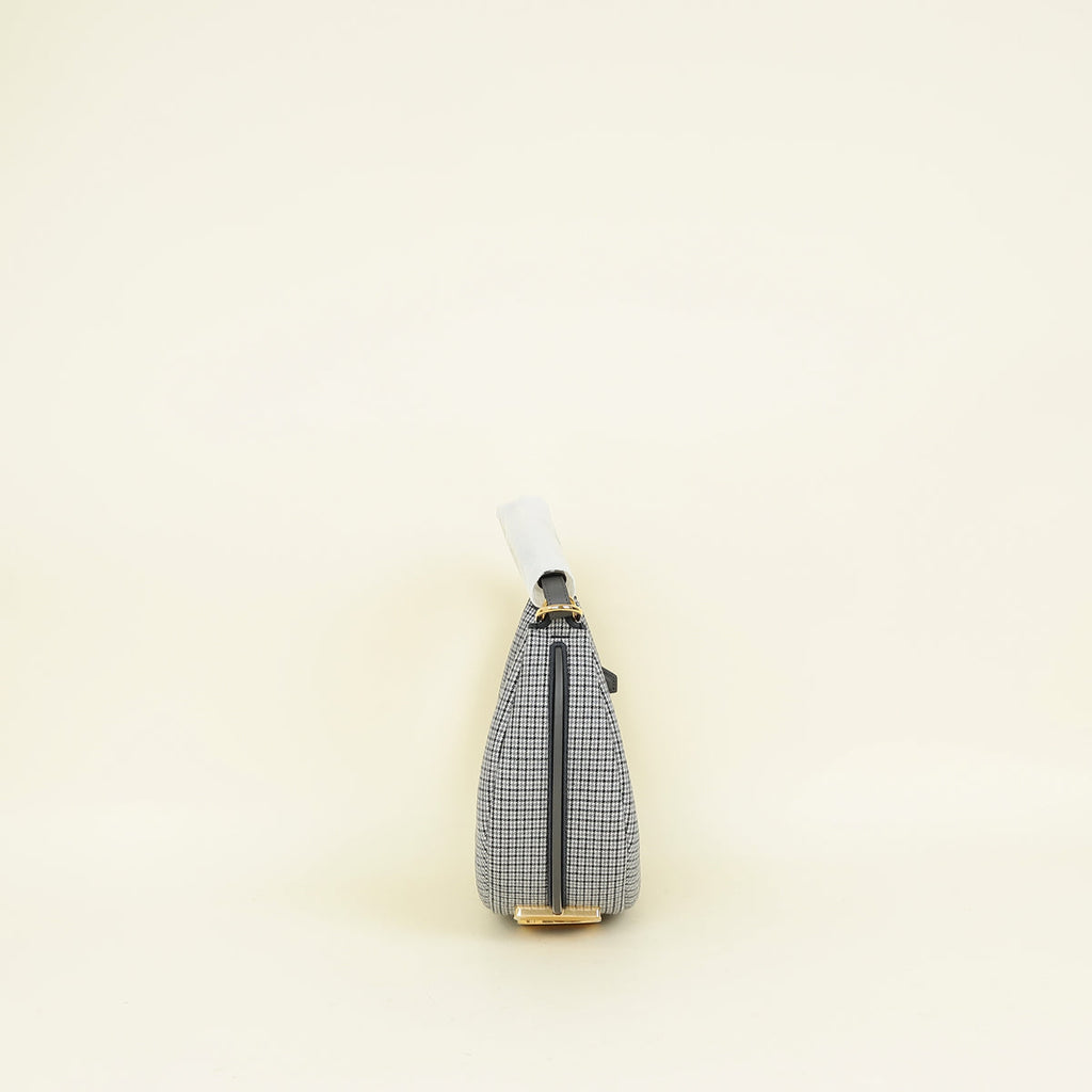Fendi Grey Houndstooth Fendigraphy Hobo Bag