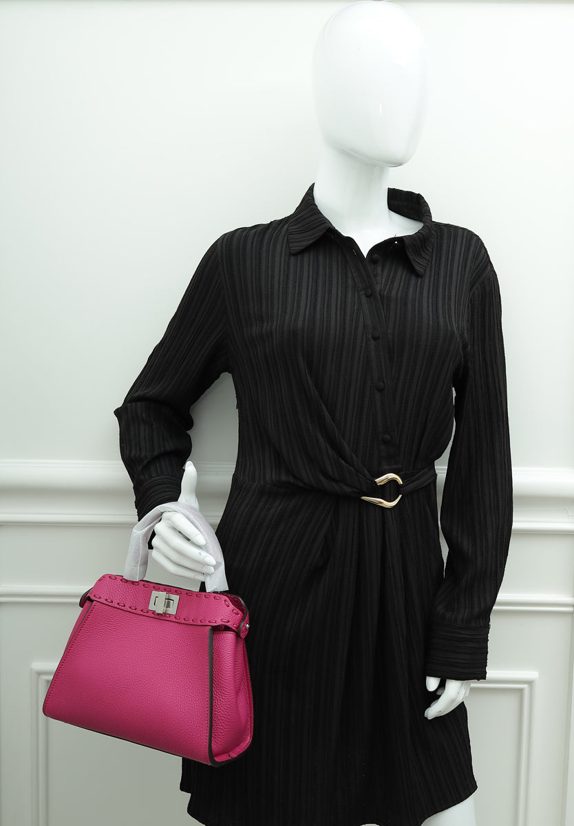 Fendi Fuchsia Selleria Peekaboo Mini Bag