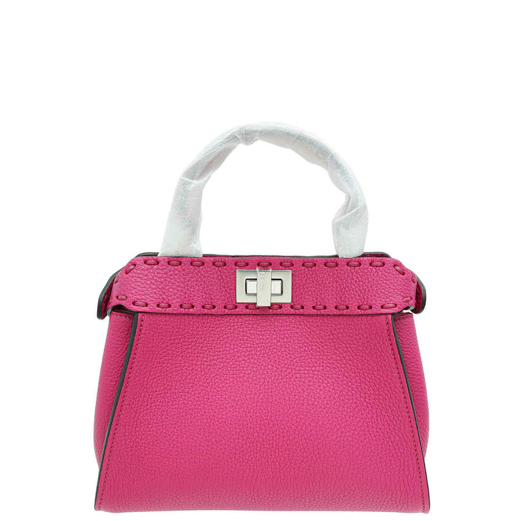 Fendi Fuchsia Selleria Peekaboo Mini Bag