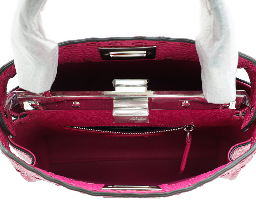 Fendi Fuchsia Selleria Peekaboo Mini Bag