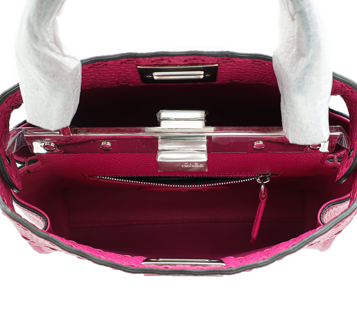 Fendi Fuchsia Selleria Peekaboo Mini Bag