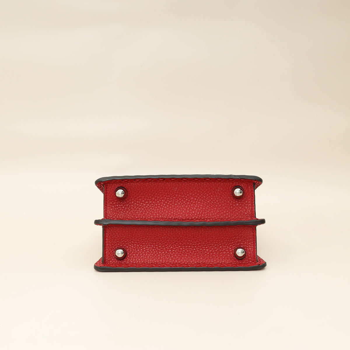 Fendi Red Selleria Peekaboo ISeeU Petite Bag