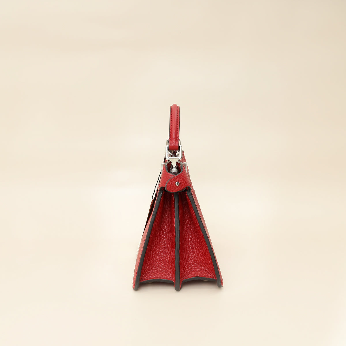 Fendi Red Selleria Peekaboo ISeeU Petite Bag