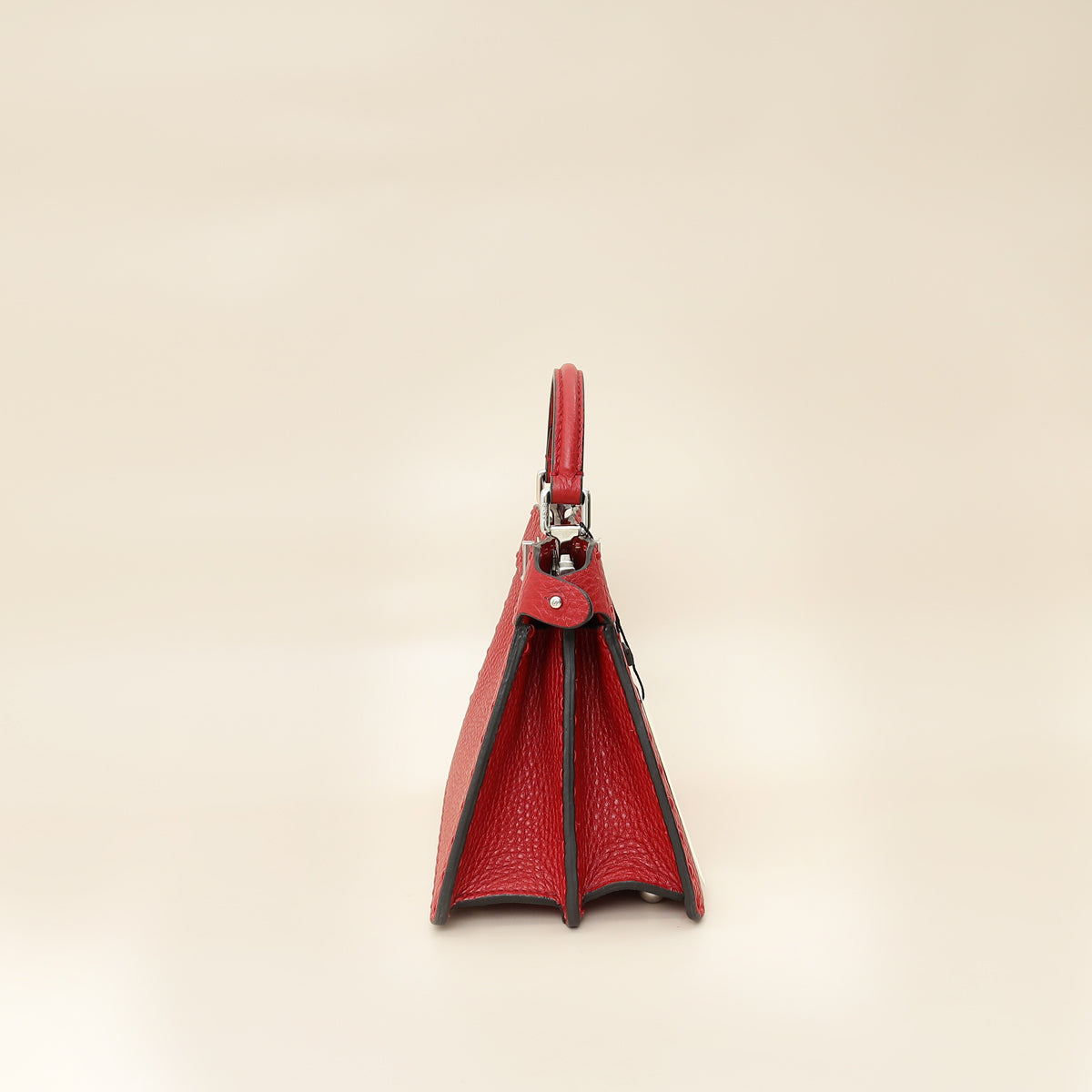 Fendi Red Selleria Peekaboo ISeeU Petite Bag