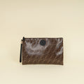 Fendi Brown FF Large Flat Wristlet Pouch