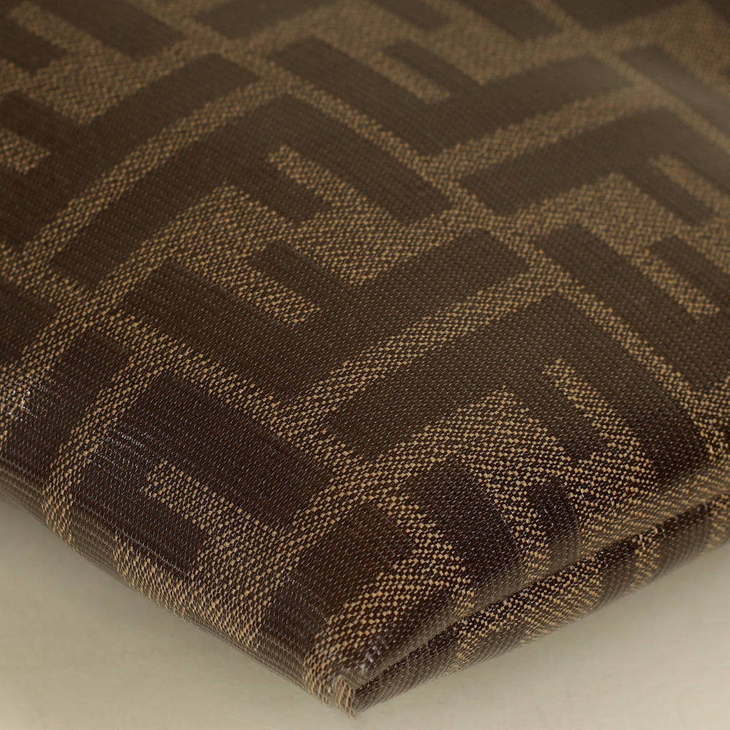 Fendi Brown FF Large Flat Wristlet Pouch