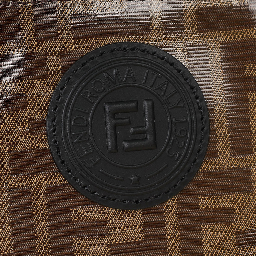 Fendi Brown FF Large Flat Wristlet Pouch