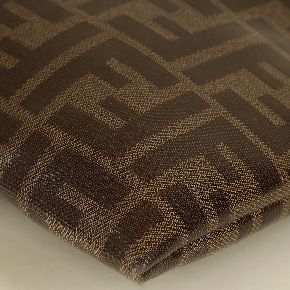 Fendi Brown FF Large Flat Wristlet Pouch