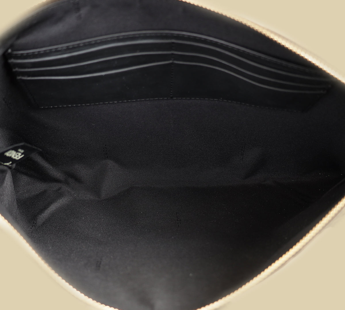 Fendi Brown FF Large Flat Wristlet Pouch