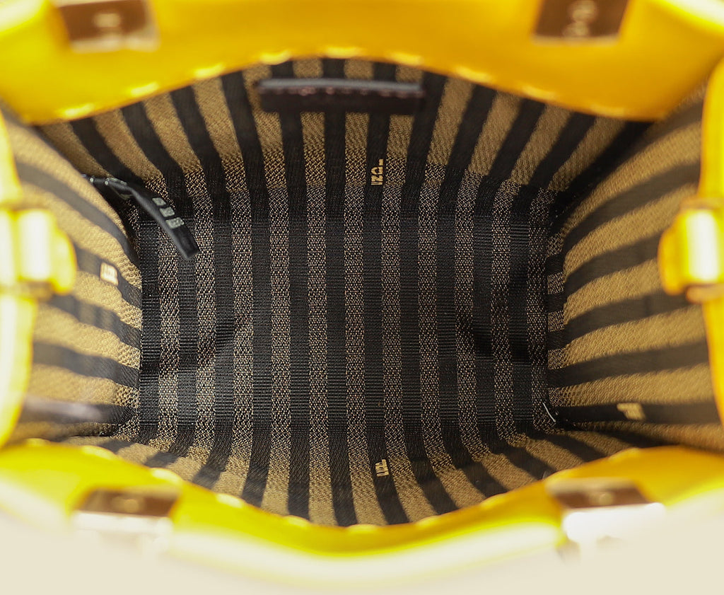 Fendi Yellow Mini Sunshine Shopper Bag
