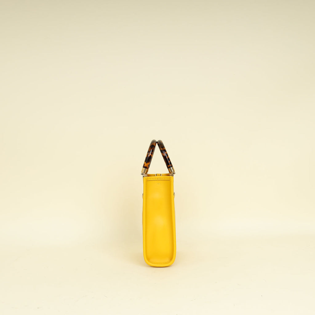 Fendi Yellow Mini Sunshine Shopper Bag