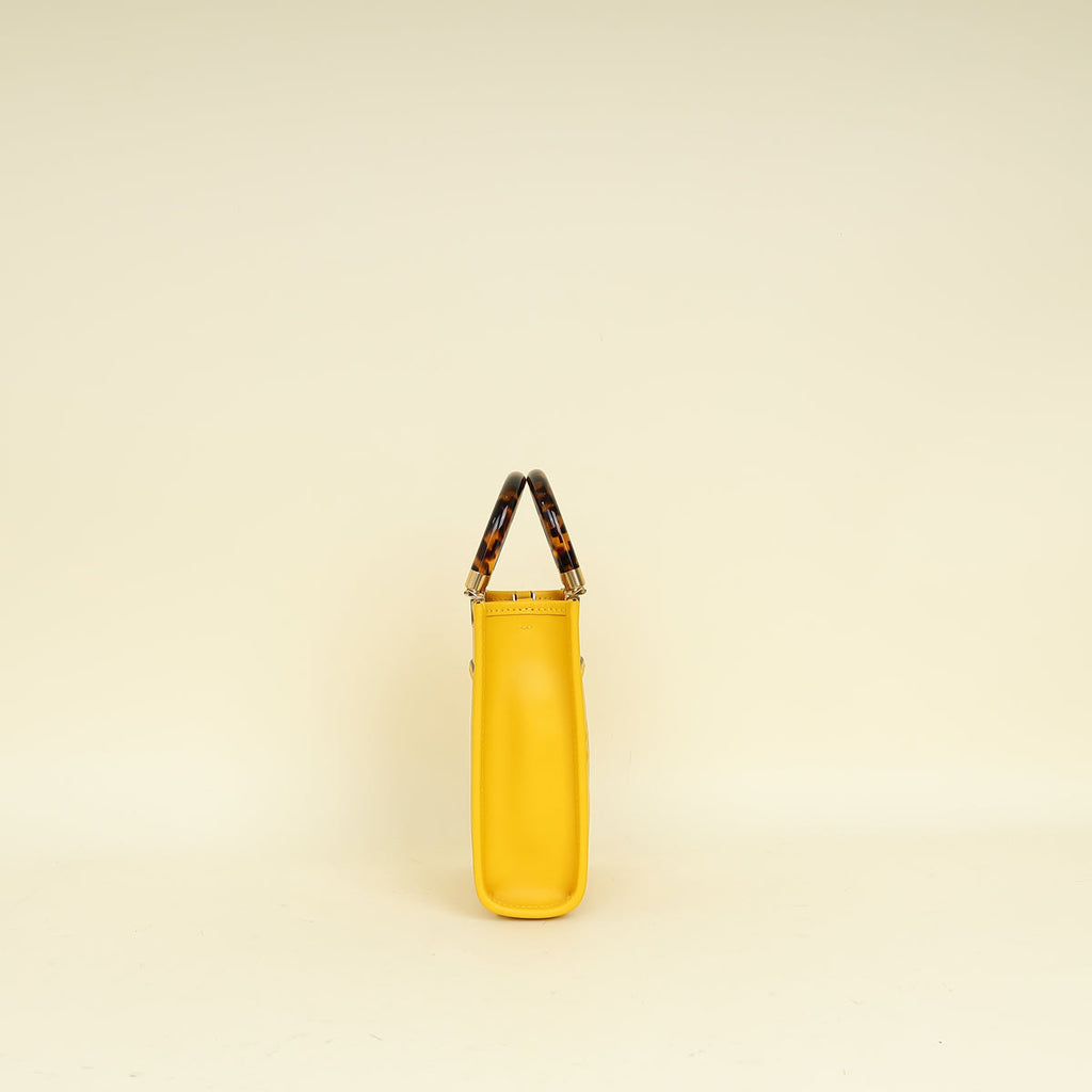 Fendi Yellow Mini Sunshine Shopper Bag