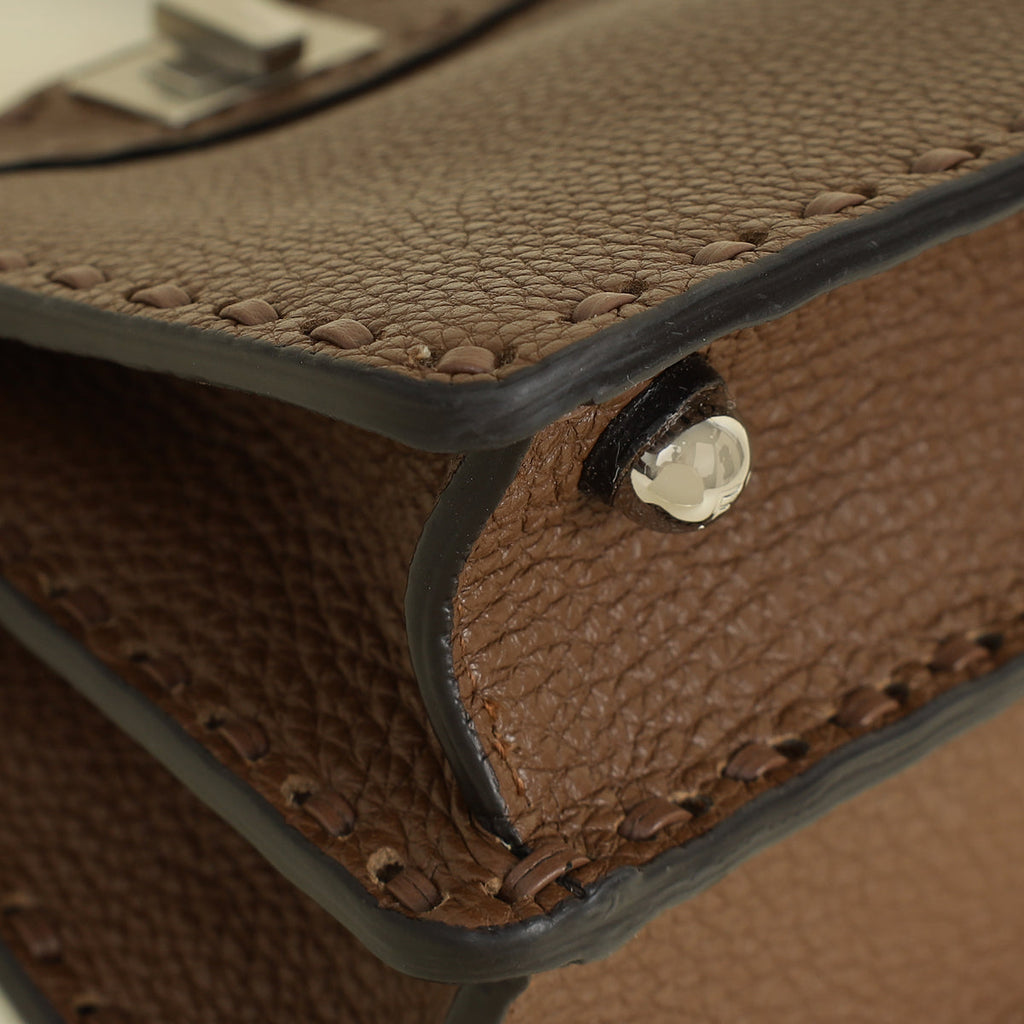 Fendi Brown Selleria Peekaboo ISeeU Petite Bag