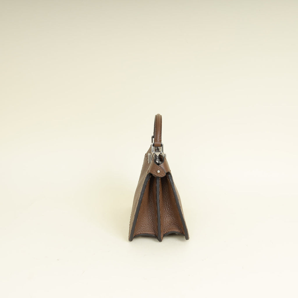 Fendi Brown Selleria Peekaboo ISeeU Petite Bag