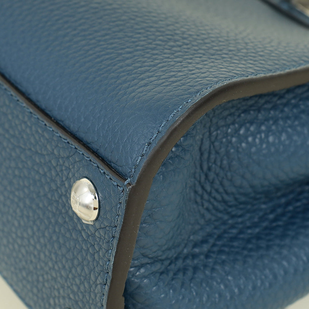 Fendi Navy Blue Selleria Mini Peekaboo Bag
