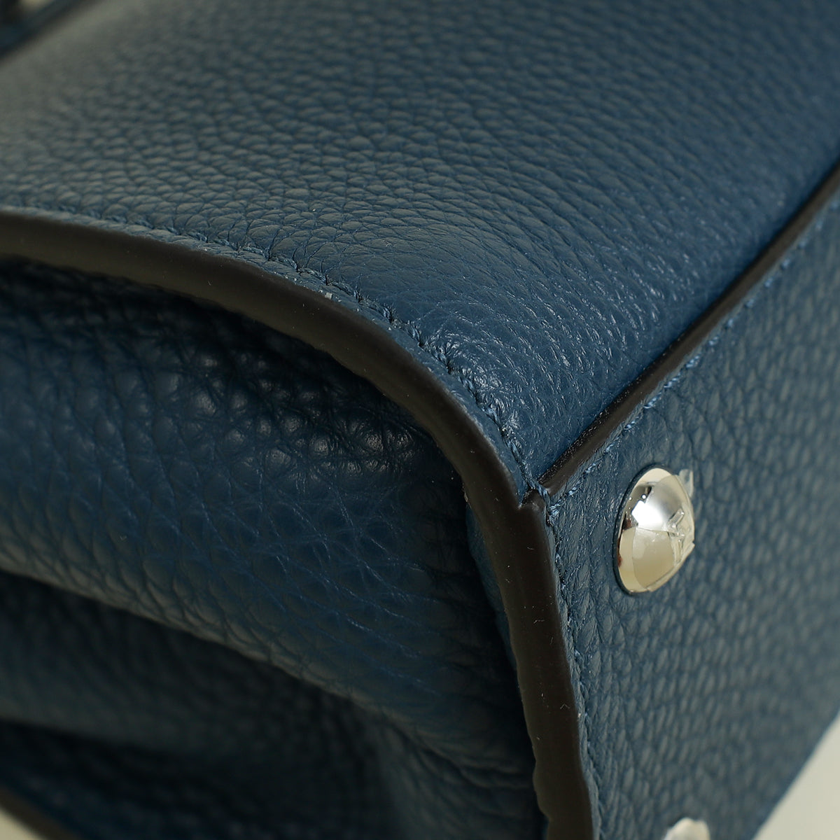 Fendi Navy Blue Selleria Mini Peekaboo Bag