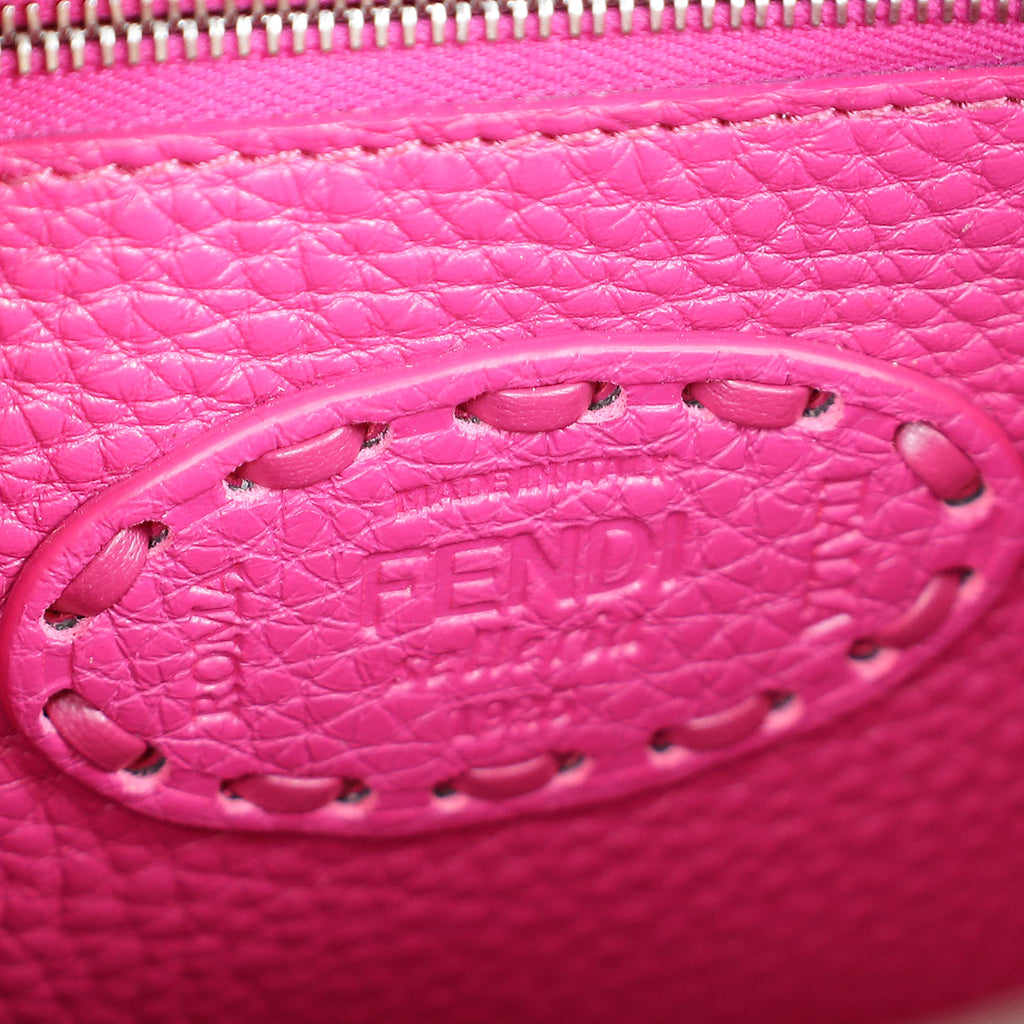 Fendi Dark Fuchsia Selleria Mini Peekaboo Bag