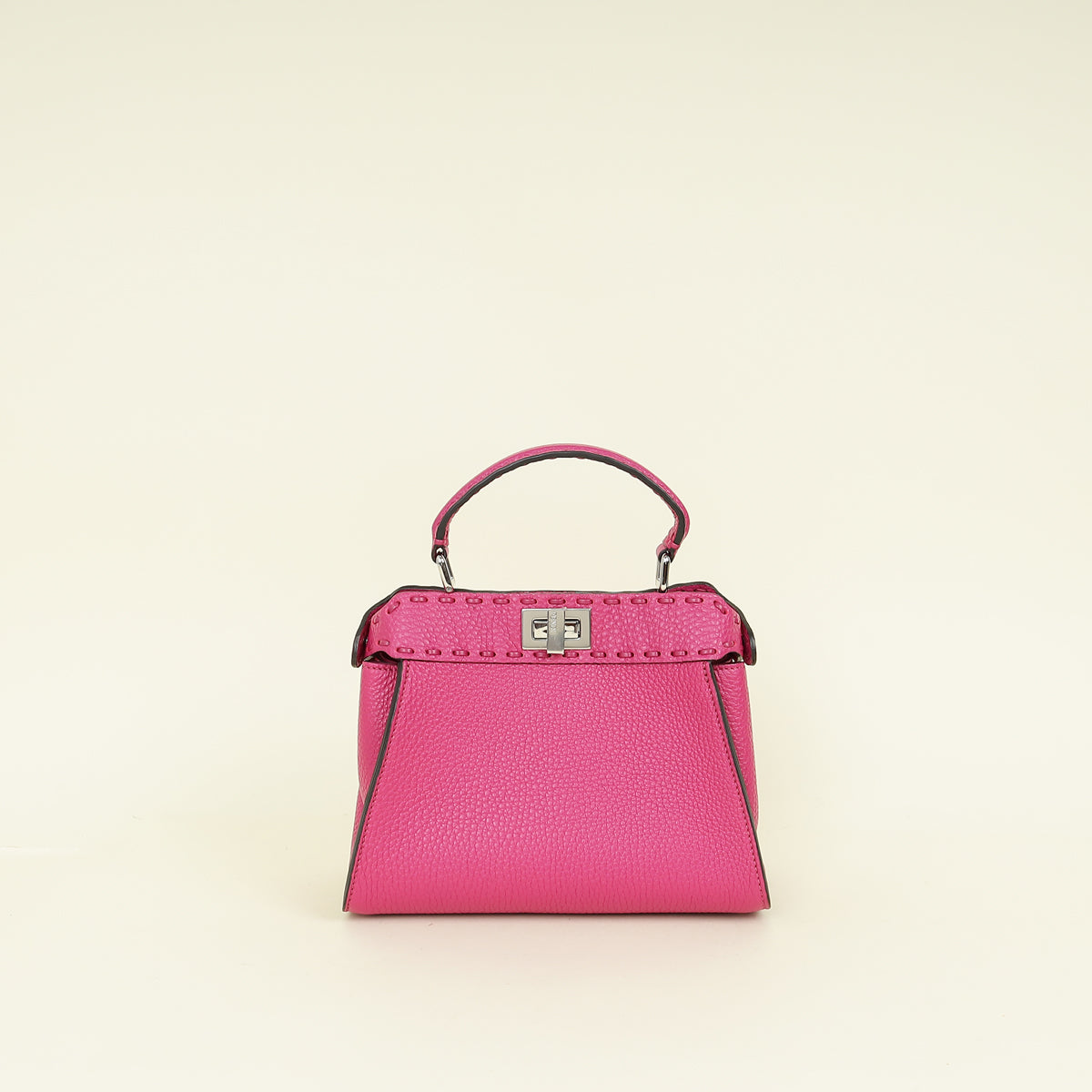 Fendi Dark Fuchsia Selleria Mini Peekaboo Bag