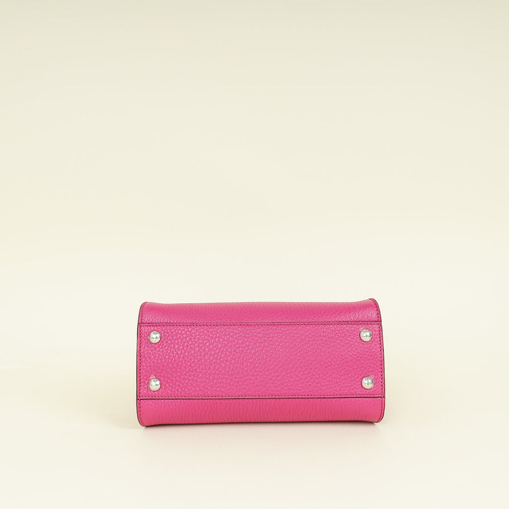 Fendi Dark Fuchsia Selleria Mini Peekaboo Bag